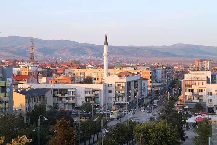 Gjilan in the late afternoon